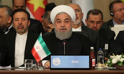 El presidente de Irán, Hassan Rohani Irán denuncia las masacres sionistas contra el pueblo palestino